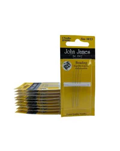 4 Hand Sewing Needles Stringing Pearls Beads Size 10/13 Point Three Stars John James Highs 50/55 Mm