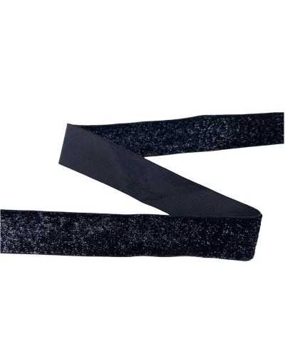 Besatzkantenband, handglitzernd, Samt, brillant, Lurex, hoch, 25 mm
