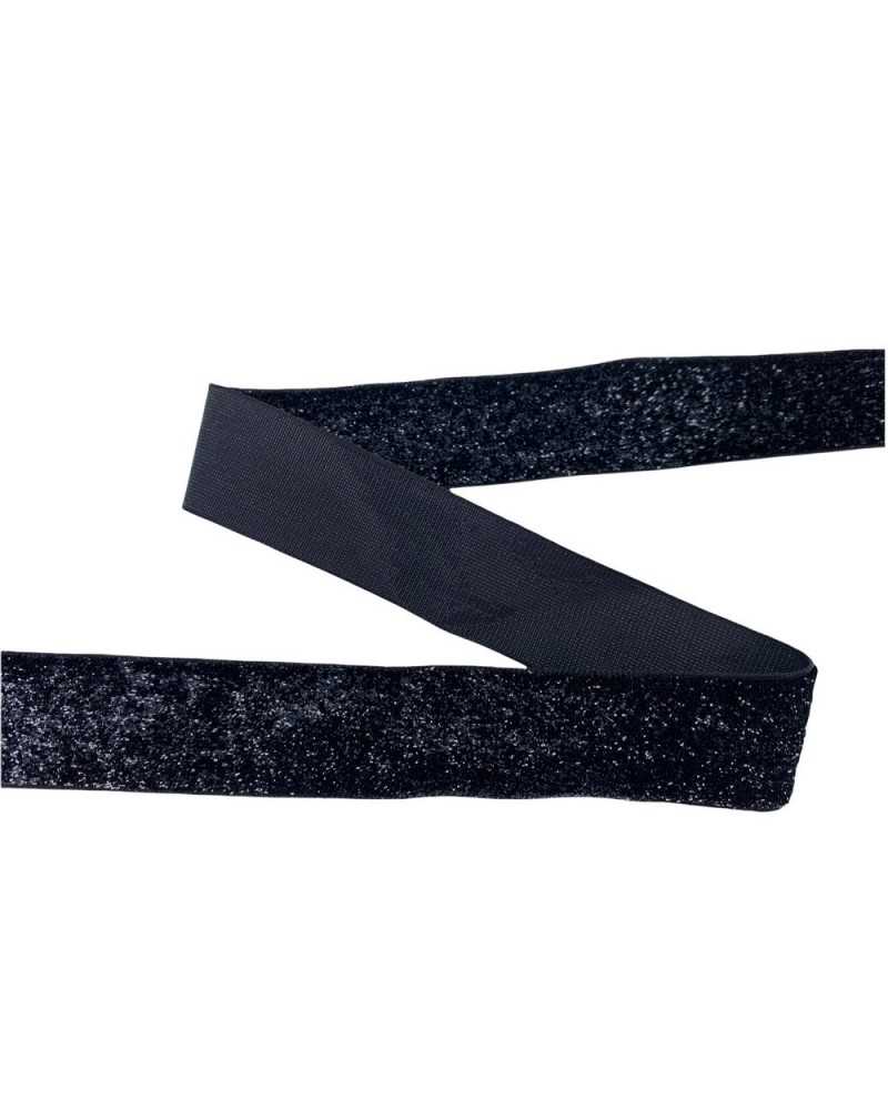Pasamanería Borde Cinta Mano Brillo Terciopelo Lurex Brillante Alto 25 Mm