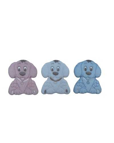 Aplicación Termoadhesivo Parche Bordado Terciopelo Bebé Perro Pequeño 7x6 Cm