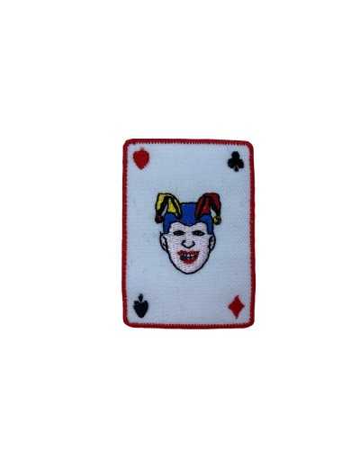 Application Patch Iron-on Embroidered Poker Cards White 65x45 Mm