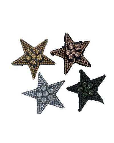 Iron-on Patch Star Rhinestone Large Small 5x5 Cm