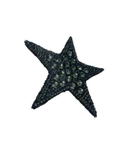 Application Ecusson Ecusson Thermocollant Etoile Strass Grand Petit 9x9 Cm