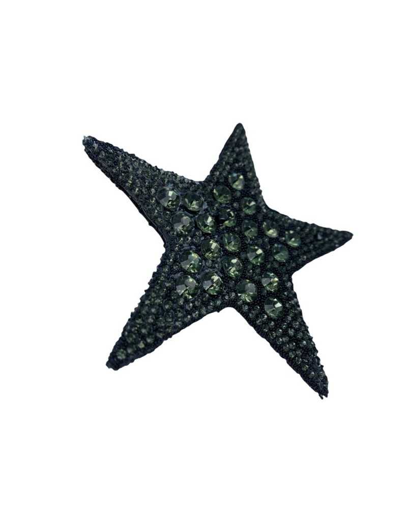 Application Ecusson Ecusson Thermocollant Etoile Strass Grand Petit 9x9 Cm