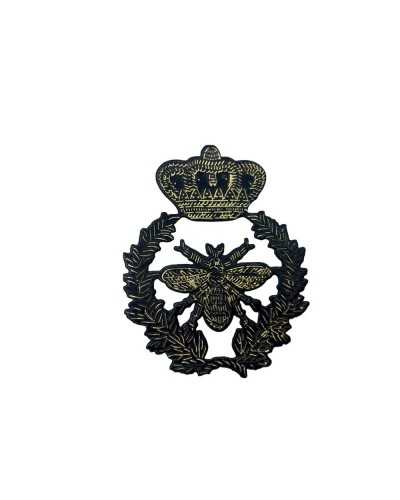 Parche Termoadhesivo De Goma Insecto Volador Abeja Corona Emblema 45x60 Mm
