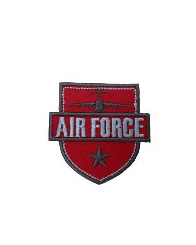 Applicazione Patch Termoadesiva Ricamata Air Force Aereo Stella 55x55 Mm