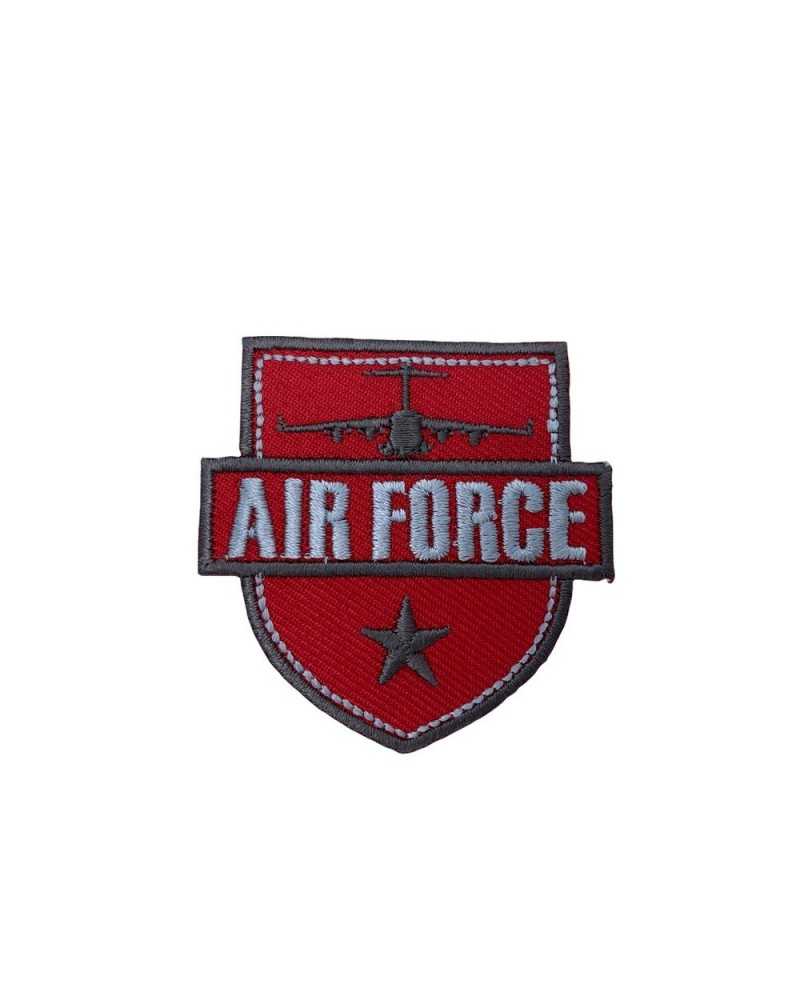 Air Force Star Plane Embroidered Iron-on Patch Application 55x55 Mm