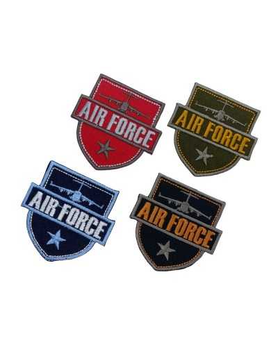 Application Écusson Thermocollant Brodé Avion Étoile De L'Armée De L'Air 55x55 Mm