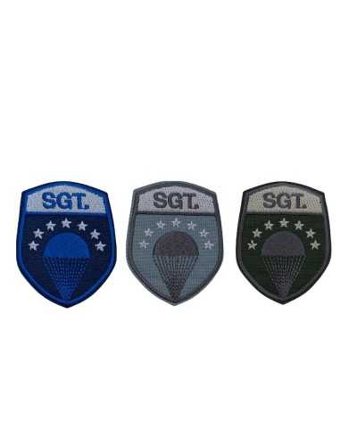 Écusson Thermocollant Application Ecusson Brodé SGT Parachute Etoiles 65x50 Mm