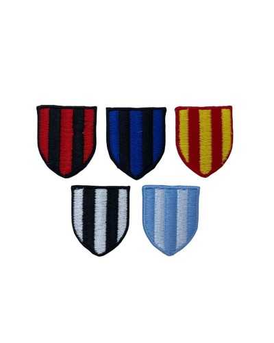 Application Patch Ecusson Thermocollant Tissu Brodé Equipe Sportive Football Bouclier 25X30 Mm