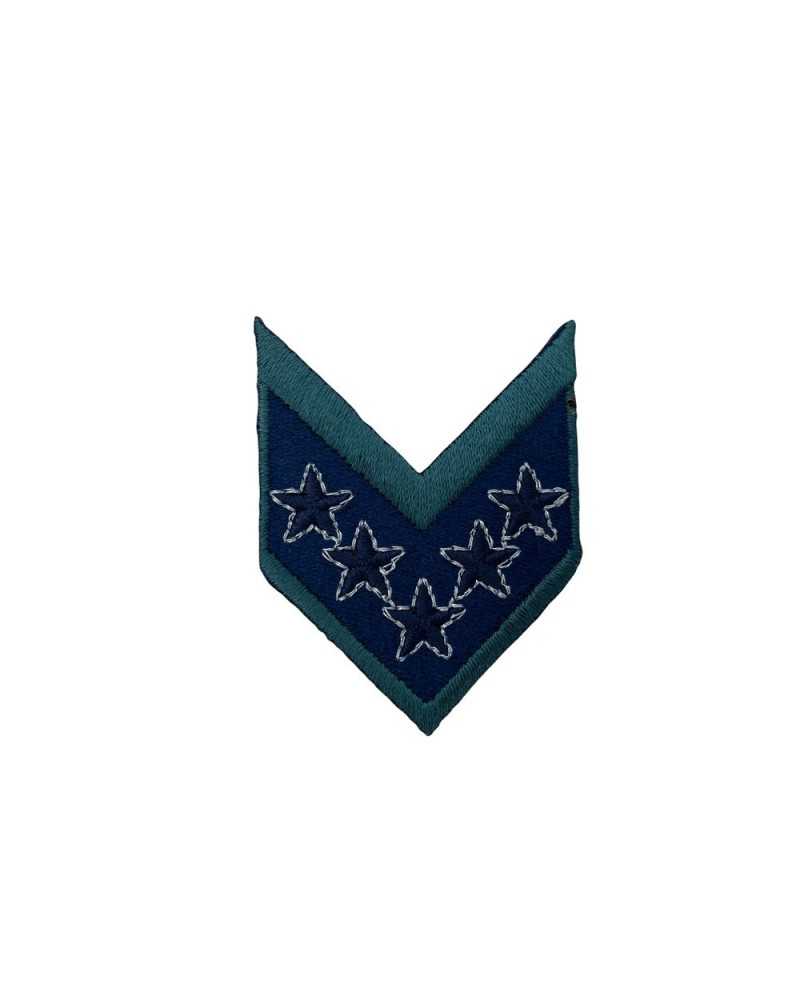 Aplicación Parche Parche Termoadhesivo Tela Bordada Escudo Emblema Estrella 4x5 Cm