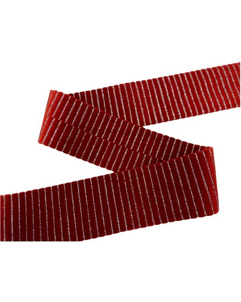 50 Cm Double Face Elastic Trimming Ribbon Vertical Line Lurex Glitter Velvet Silk Type High 5 Cm