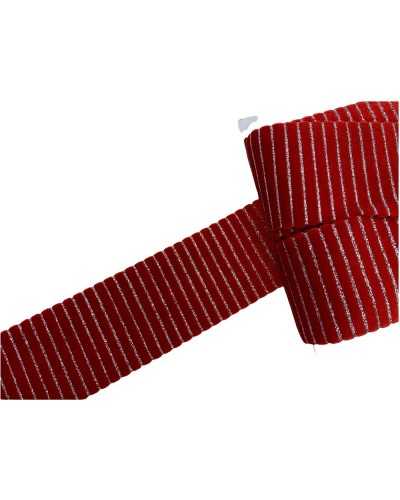 50 cm Double Face Élastique Galon Ligne Verticale Lurex Paillettes Velours Type Soie Haut 5 Cm