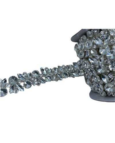10 Cm Passementerie Bijou Strass Point Lumineux Rond Ovale Pierre 3 Cm De Haut