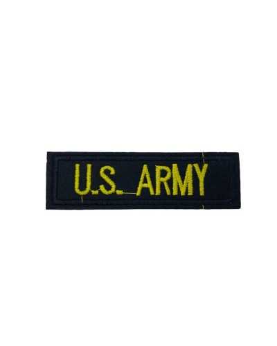 Toppa Aufnäher Thermische Klebestoff bestickt Schriftgelb U.S. ARMYSchwarze Basis 90x25 Mhm