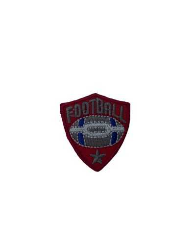 Application Ecusson Thermocollant Broderie Football 30x35 Mm