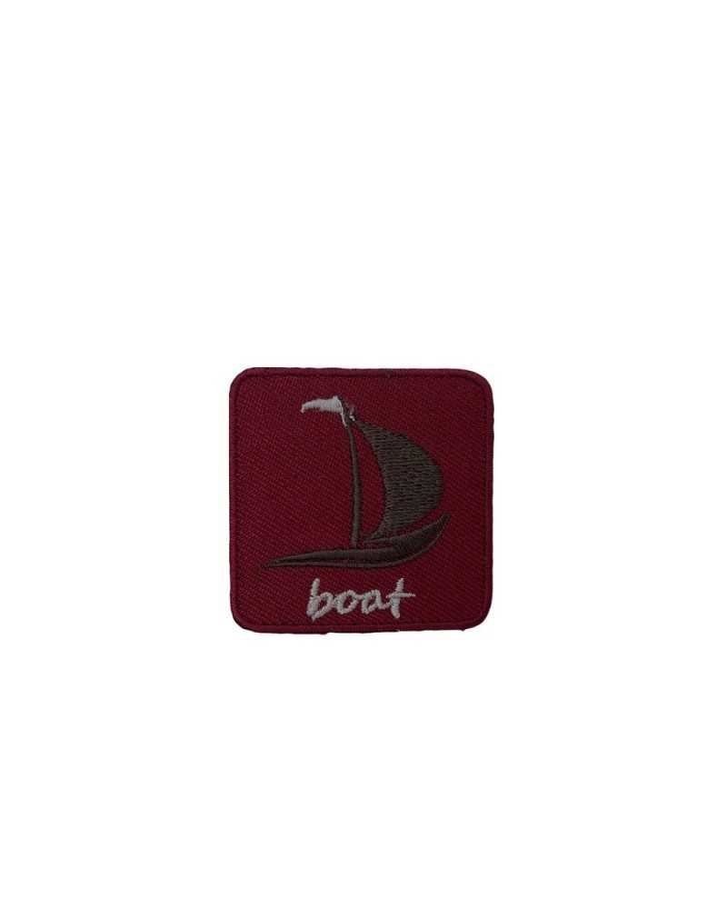 Application Ecusson Broderie Thermocollant Voilier Bordeaux 45 Mm