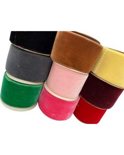 Nastro Passamaneria Velluto Tipo Mano Seta Alto 50 Mm