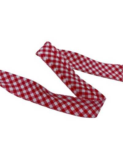 5 Mt Passementerie Biais Coton Diagonale Croix Zephir Vichy Haut 25 mm