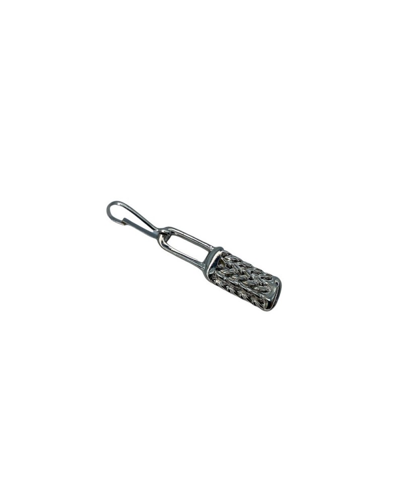 Tirador De Cremallera Deslizador De Cremallera De Metal Completo Largo 45x9 Mm
