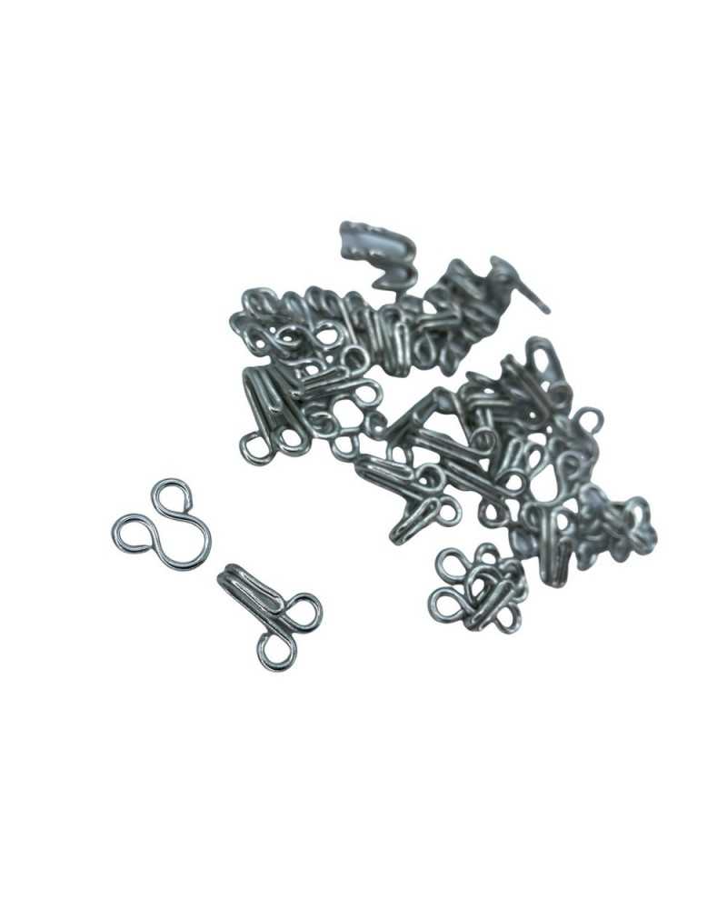5 Stück große Messing-Metallhaken, Maße: 16 x 13 mm
