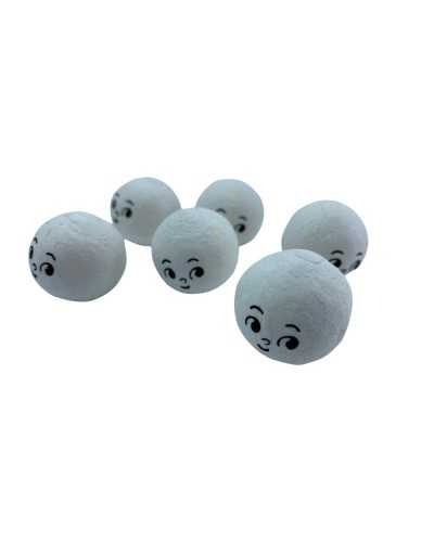Head Cotton wadding Smiley Face Color White Stafil Cm 2,5
