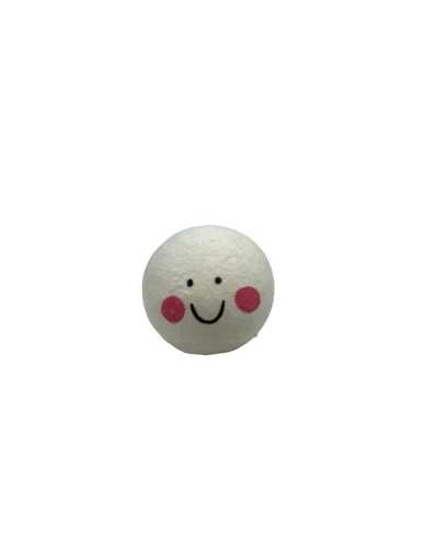 Kopf-Baumwollwatte, Smiley-Gesicht, natürliche Hautfarbe, Stafil, cm 2,5