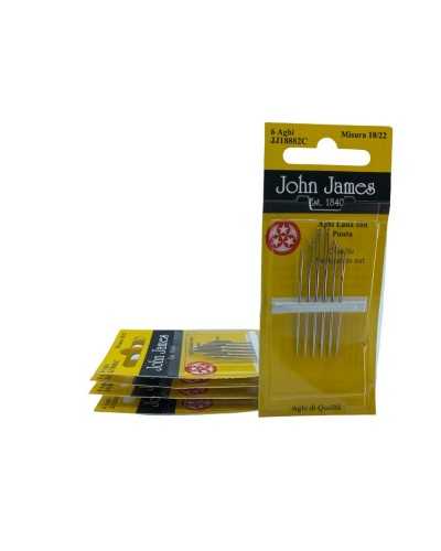 6 Needles Wool Point Caterpillar Chenille Size 18/22 Three Stars John James High 5/4 Cm