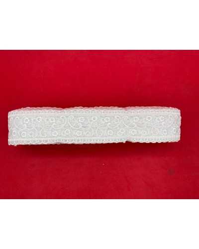 Trimmings Partition Border Lace White Lace Tulle Embroidered Flower 5 Cm High