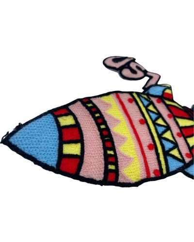Mode Application Laine Crochet Missile LSD Coloré 30x21 Cm