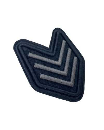 Aplicación Grados Moda Escudo Negro Bordado Coser 65x80 Mm