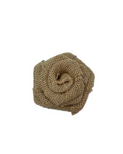 Application Tissu Grande Fleur De Jute 8 Cm