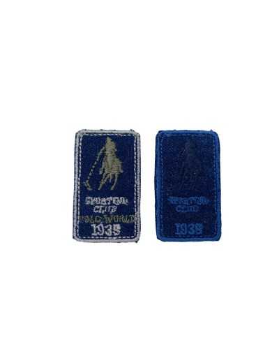 Vintage Thermoadhesive Application Embroidery Jeans Polo Rectangular Patch 25x45 Mm