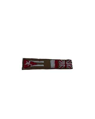 Application Patch Broderie Thermoadhésive Vintage Drapeau Rectangulaire 6x1 Cm