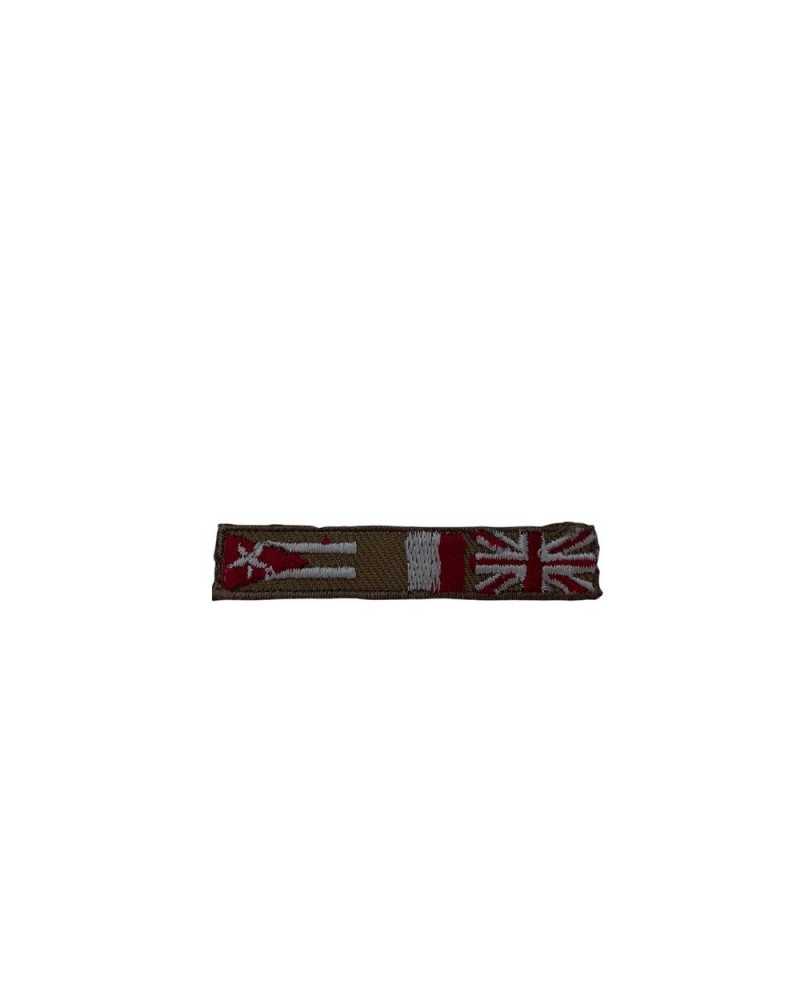Application Patch Broderie Thermoadhésive Vintage Drapeau Rectangulaire 6x1 Cm