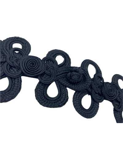 Alamaro Soutache Passementerie Noir Cm 22x7