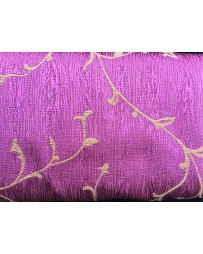 Tissu d'ameublement brocard lilas et fuchsia teint en fil