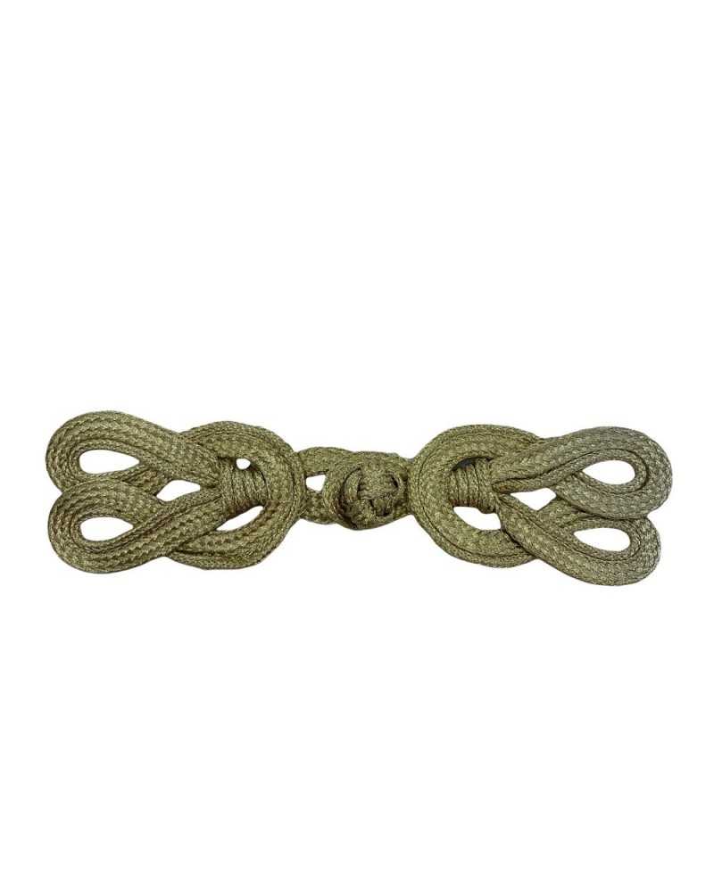 Gold Lurex Toggles Embroidered Soutage 14,5x4 Cm