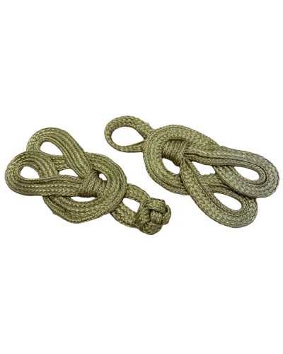 Gold Lurex Toggles Embroidered Soutage 14,5x4 Cm