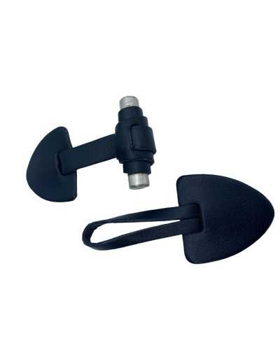 FOG LEATHER AND METAL 11X4 CM BLACK