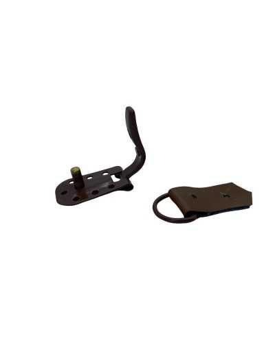 Coat Hook Faux Leather Metal Fur 45x15 Mm