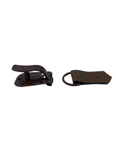 Coat Hook Faux Leather Metal Fur 45x15 Mm