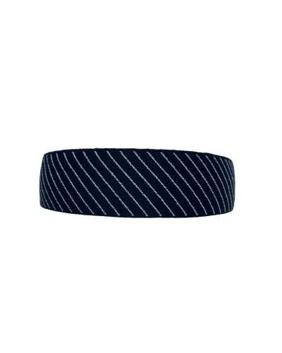 50 Cm Trimmings Black Elastic Gallon White Diagonal Line 4 Cm High