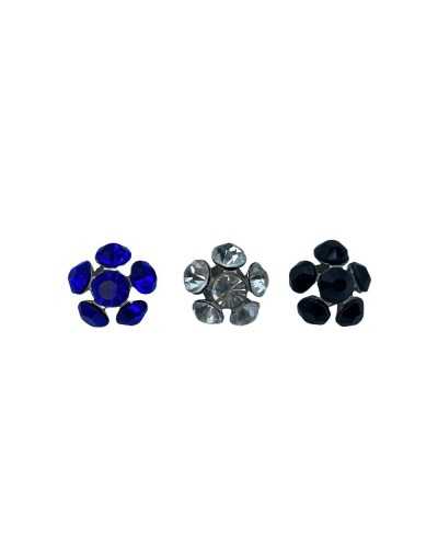 Button Jewel Buttonhole Strass Metal Size 24 Mm 15