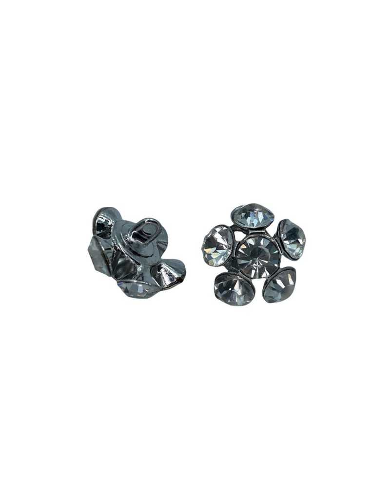 Button Jewel Buttonhole Strass Metal Size 24 Mm 15