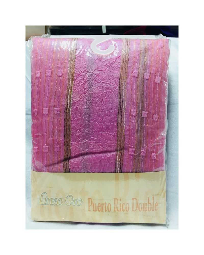 Parejas de cortinas panel hechas con ojales velo organza doble cortina puerto rico doble ancho 140x290 alto centimetros 
