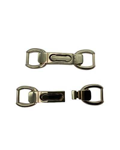 Gancio Metallo Lucido Apertura Pressione Moschettone Giacca Pelliccia 90x25 Mm