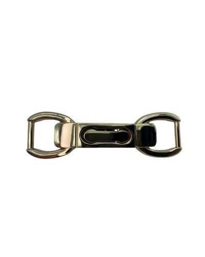 Polished Metal Hook Pressure Opening Carabiner Fur Jacket 90x25 Mm