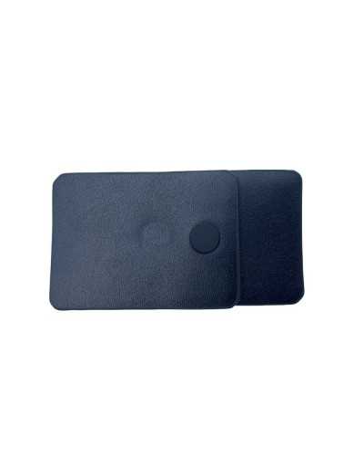 Aplicación Rana Botón a presión Solapa Imitación de cuero negro 85x47 mm