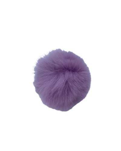 Application Real Rabbit Fur Pom Pom Elastic Buttonhole High 5 Cm